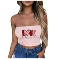 thumbnail image 2 of Aueoeo Bandeau Bra Stretchy Bandeau Tube Bra Seamless Strapless Bralette Cute Graphic Printed Strapless Tanks Top for Women Girls, 2 of 4