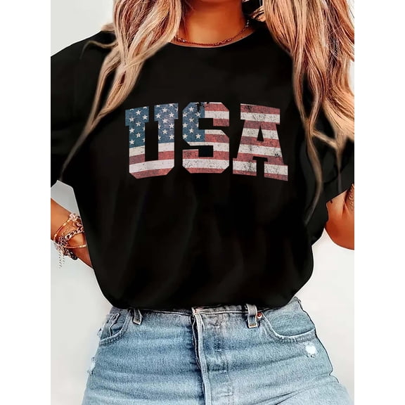 USA US Flag Patriotic 4th of July America T-Shirt