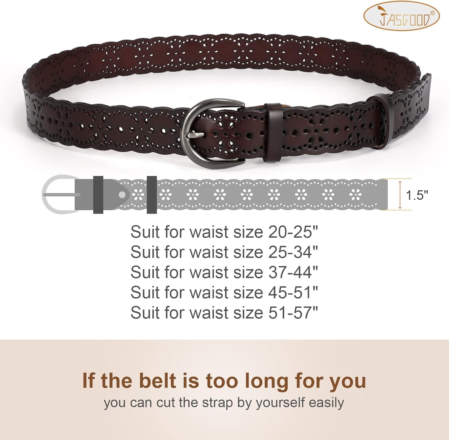 1138 Hollow Leather Belt For Women Ladies Jeans Pants Fashion Waist Women main image 4