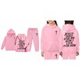 thumbnail image 3 of KidS Jesus Loves You Hooded Sweatshirts Long Sleeve Cute Graphic Hoodies Oversize Pullover Sweatpants 2 Pcs Fall Winter Clothes Preppy Clothes for Girls 8-9 Years Cute&nbsp;Boys Girls&nbsp;Clothing, 3 of 5