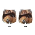 thumbnail image 3 of Daiia Cowboy Hat Guinea Pig Pattern Women's 2 in 1 Running Shorts - Lightweight Athletic Workout Gym Yoga Shorts Liner with Phone Pockets-Large, 3 of 7