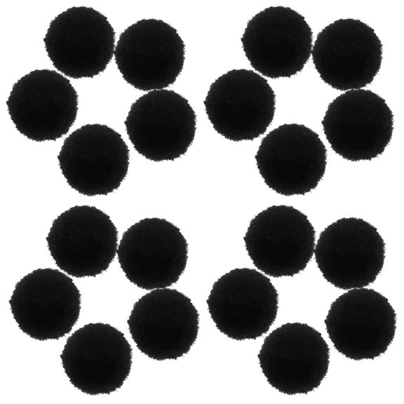 Homoyoyo Black Polyester Pom Poms 500 Pcs High Elasticity Craft Supplies for Decorations and Arts