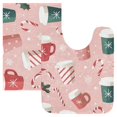 thumbnail image 7 of Yayeee Bath Rugs for Bathroom Floor Set of 2 Non Slip Fluffy Soft Absorbent Mat, Pink Christmas Cups, 7 of 7