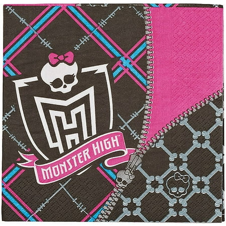 Monster High Lunch Napkins, 16 Count, Party Supplies