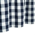 thumbnail image 3 of Haperlare 54"Wx15"L Navy Blue Valance Kitchen Buffalo Checkered Gingham Farmhouse Valance Cotton Curtains Light Filtering Valance, 1 Panel, 3 of 6