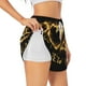 thumbnail image 1 of Balery Happy New Year 2025 D Pantalones cortos deportivos para mujer con forro y dos bolsillos, elásticos, para entrenamiento, gimnasio, yoga-Small, 1 of 7