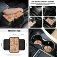 thumbnail image 5 of Renewold Hippie Flower Front Car Seat Covers Full Set 12 PCS with Steering Wheel Cover Seat Belt Pads Armrest Cover Coasters Trash Bin Hanging Storage Bag Cup Holders Rearview Mirror Cover Key Ring, 5 of 7