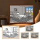 thumbnail image 2 of INS Deco-pintura de luz Led, enchufe USB, atenuación de pared, obra de arte, lámpara de mesa, regalo, luz solar interior, ventana, foto de madera, noche luminosa, 2 of 4