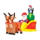 thumbnail image 1 of Papá Noel inflable navideño en trineo, decoración navideña, novedad, decoración iluminada para patio, exterior, jardín, hogar, 1 of 8