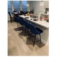 thumbnail image 6 of TWO - Chacha Velvet Blue barstools Upholstered Modern Counter height Stool Bar Chairs Set of 2, 6 of 6