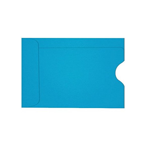 Fundas para tarjetas de crédito LUXPaper | 2 3/8"" x 3 1/2"" | Piscina Azul | 80 libras. Texto | 50 Cant.