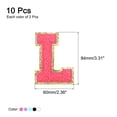 thumbnail image 2 of Uxcell 10pcs Glitters Chenille Letter Patches 5.5 cm/2.2 Inch Patches for Clothing Bags (Rose Red/Purple/Blue/Black/White, L), 2 of 7