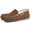 Mocha, variant on Suede Moccasin Slippers for Women Comfy Fuzzy House Slippers Warm Faux Fur Lined House Shoes Indoor Outdoor, Chestnut