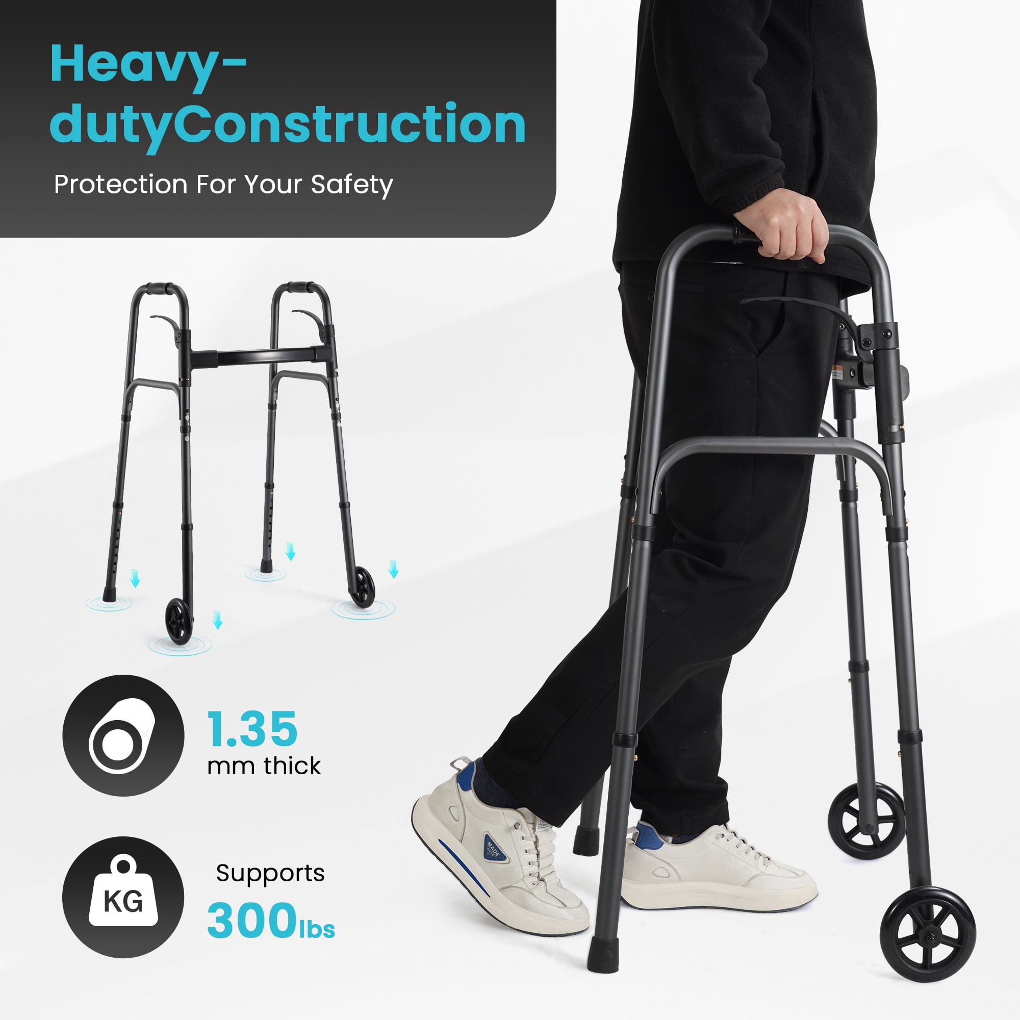 Naipo Compact Folding Walker for Seniors & Adults, Philippines | Ubuy