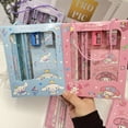thumbnail image 4 of Kuromi & Cinnamoroll Stationery Gift Set - Cartoon Themed Notebook, Ruler, Pencils, Sharpener, and Eraser Kit for Students - School Supplies and Awards (Set of 2), 4 of 5