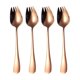 thumbnail image 1 of bolsas de acero inoxidable tenedor postre cuchara helado cuchara ensalada tenedor vajilla conjunto reutilizable, 1 of 5