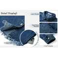 thumbnail image 6 of Fantaslook Denim jackets for Women Oversized Button Up Frayed Hem Shackets Fashion Jean Jacket With Pockets, 6 of 8