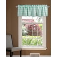 thumbnail image 2 of Aiking Home Window Valances - 2-Panels Picnic Checkered Pattern Kitchen Valances with 2.5-inch Rod Pocket for Small Windows, Polyester (56x16 inch, Ice Mint/White), 2 of 3