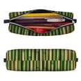 thumbnail image 2 of Pofeuu Green Bamboo Fence1 Print Leather Pencil Case, Leather Pencil Pouch Large Capacity, Big Pencil Pouch with Zipper Vintage Pen Bag Fountain Pen Holder, 2 of 7