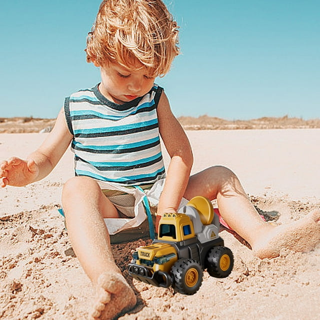 Vehicle Simulation Truck, Inertias Mixing Toy, Small Scale Model, Realistic Design, for Kids Age 6+, Educational Gift, Diy Assembly, Plastic Construction, Pretend Play Vehicle, Toy Truck Hzhnb