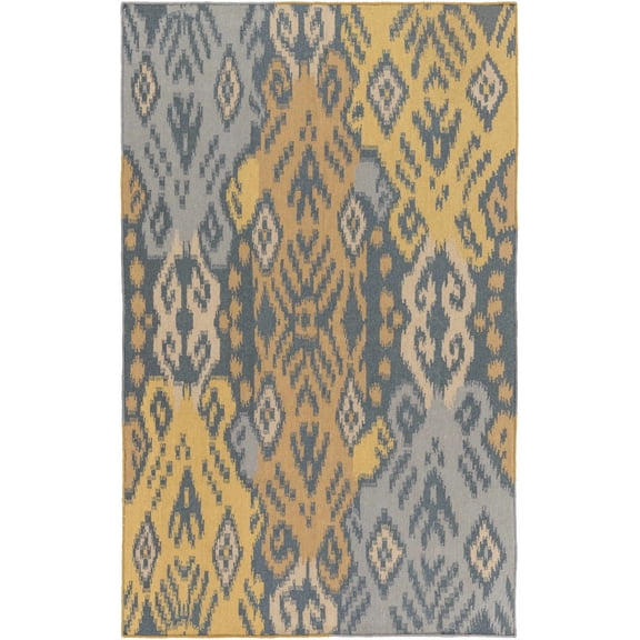 BoutiqueRugs Powhattan Bohemian/Global Area Rug - Teal, Dark Red, Mustard - 4' x 6'