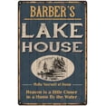 thumbnail image 1 of BARBER'S Lake House Blue Cabin Home Decor 8 x 12 High Gloss Metal 208120038376, 1 of 1