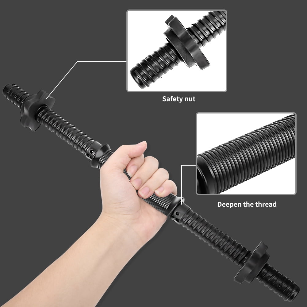 Greensen 2Pcs/Set Gym Home Training Dumbbell Bars Weight Lifting Handles with 4 Spinlock Collar