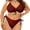 Color1, variant on Women's Plus Size Sexy Sling Triangle Two Piece Bikini Travel Swimsuit