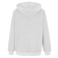 thumbnail image 7 of Stamzod Fall Jackets for Women 2025 Solid Color Long Sleeve Sweatshirt Hoodies with Pocket Casual Workout Zip Up Jacket Women's Clothing White D XXL, 7 of 7