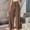 #383-Coffee, variant on Womens Spring Summer Solid Color Elastic Waist Straight Tube Casual Wide Leg Pants Bubble Grid Pattern For Daily Breathable Wear