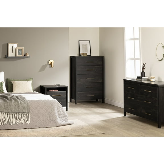 South Shore Gravity, Contemporary Dresser, Black