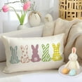 thumbnail image 3 of Easter Lumbar Pillow Covers 12X20 inch Polka Dot Bunny Decorative Throw Pillows Colorful Rabbit Cushion Case Spring Decorations for Farmhouse Home Couch Sofa(2-12b), 3 of 6