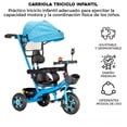thumbnail image 2 of Triciclo para Bebe Triciclo Montable De 4 A 10 Años Carriola Montable con Sombrilla para Sol Silla Ajustable Carrito de Paseo Transformable Plegable Triciclo Infantil, 2 of 8