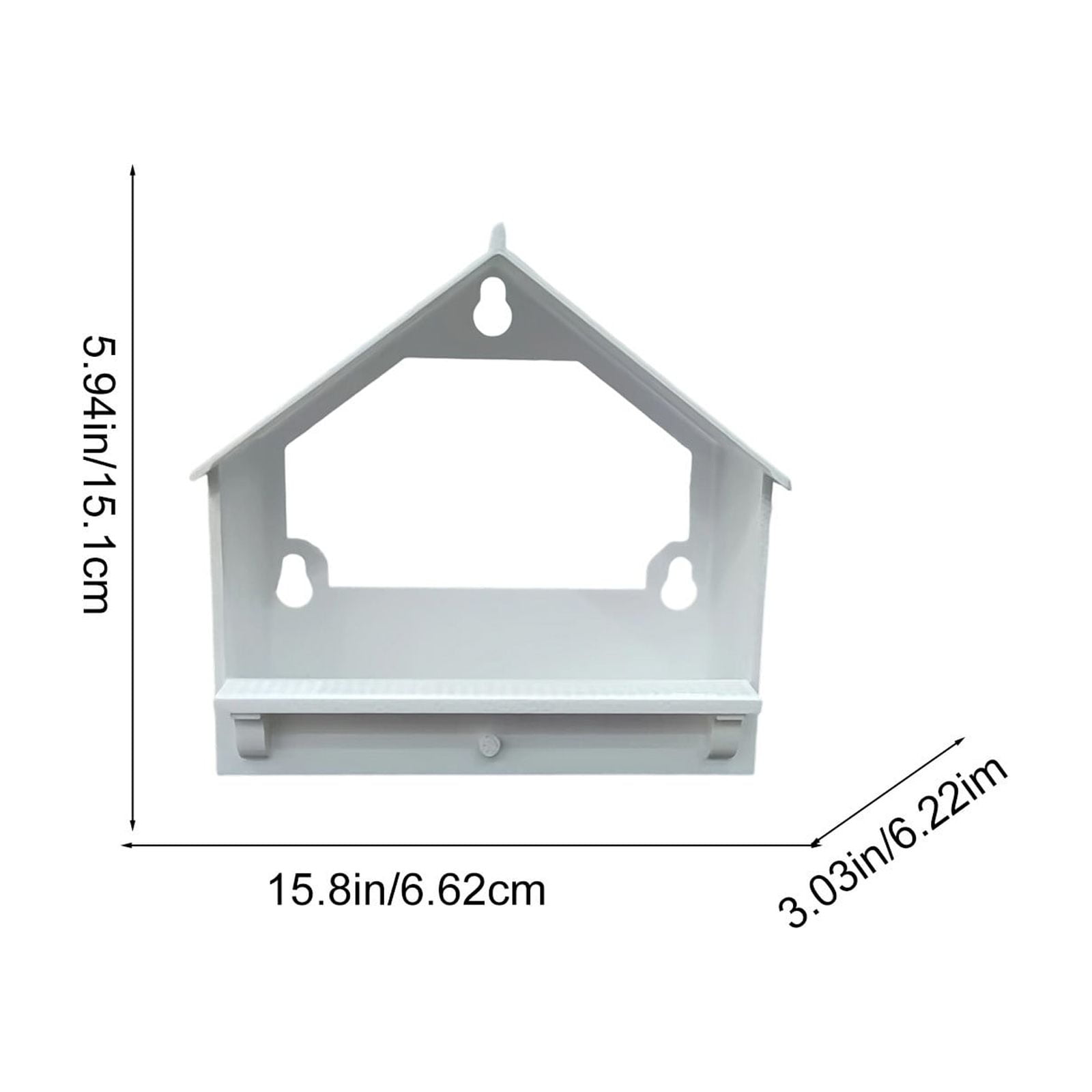 Specollect 4 Pcs Bird Feeder for Outdoors, Window Mount with Suction Cup, Hanging Bird Food Dispenser, Waterproof White Plastic, Garden & Patio Bird Watching