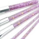 thumbnail image 4 of Set de brochas de maquillaje HUOGUO Purple Particle Transparent 5 piezas, 4 of 5
