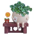 thumbnail image 2 of Sit Sill Long Silla Succulenta Succulent Flower Plantador Smile Plantera Maceta para Macetas Plantas Exteriores, 2 of 9