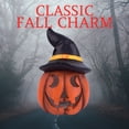 thumbnail image 2 of Good Tidings 13.4” Pumpkin with Hat – Fall & Halloween Decoration, 2 of 5