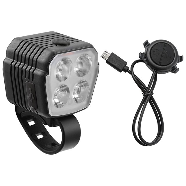Linterna de seguridad para ciclismo con luz delantera LED para bicicleta 2 en 1 con bocina para montar de noche