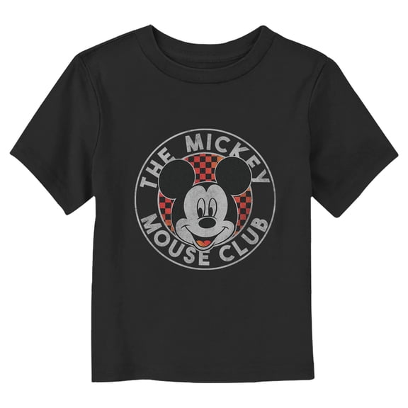 Toddler's Mickey & Friends Distressed Racer Club Graphic Tee Black 3T