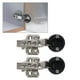 thumbnail image 5 of juegos de bisagra de puerta de vidrio de gabinete de acero inoxidable 201, bisagra de amortiguación de puerta de vidrio de 35 tazas, inserto de curva grande, 5 of 12