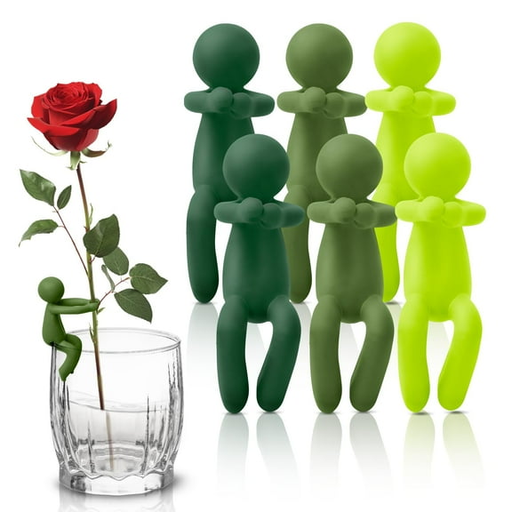 Plant Propagation Buddy Set of 6, Stem and Cutting Holder for Indoor Plants, Budding Support Frame for Vases Glasses, Gardening Tool for Healthy Growth, Green