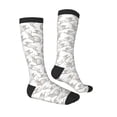 thumbnail image 3 of Daiia Sports Socks Hand Drawn Rabbit Printed Novelty Crew Socks for Men Women Knee High Socks Cotton Socks Soft & Breathable Support Unisex Socks, 3 of 9