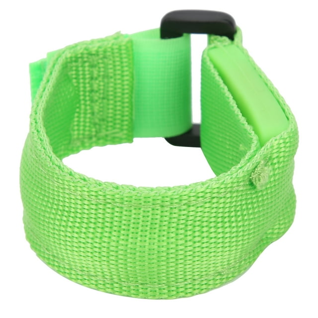 LED Bracelet, Adjustable 3 Gear Lighting Mode LED Armband High Visibility For Outdoor Night Sports For Bikers For Joggers Green