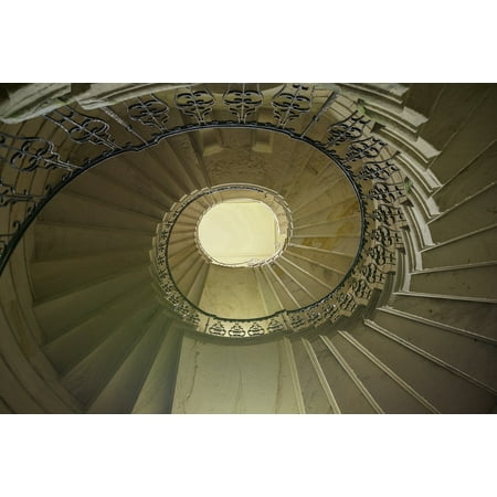 LAMINATED POSTER Curve Design Circular Stairway Staircase Stone Poster Print 11 x