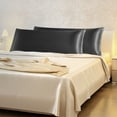 thumbnail image 2 of PiccoCasa Satin Body Pillowcases 2 Pcs Soft with Zipper Closure Black 20"x48", 2 of 7