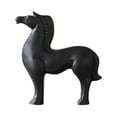 thumbnail image 1 of Estatua de animal, artesanías modernas y sencillas, figuras de caballos para decorar la repisa del hogar. Negro 11x9.8x3in, 1 of 9
