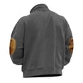 thumbnail image 3 of Aofany Tops For Men Casual Fashion Solid Zipper Stand-up Collar Long Sleeve Pullover T-shirt Sweatshirt, 3 of 6