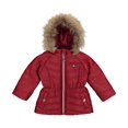 thumbnail image 1 of Tommy Hilfiger Girls' Long Length Puffer Jacket, FA21Chevron Rhubarb, 5, 1 of 2