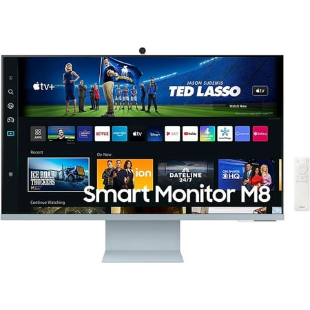 Open Box SAMSUNG 32-in M8 Smart UHD Monitor w Smart TV Apps (2023) LS32CM80BUNXZA - BLUE