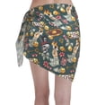 thumbnail image 2 of KLL Vintage Casino Chips Print Women's Sarong Coverups Short Bathing Suit Wrap Skirt Beach Wrap Swimsuit Cover Ups, 2 of 6